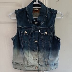 Gradient Blue Denim Vest